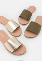 žene 2 paketa mules kaki/zlatna Anna Field 20N841866 - Slika 7