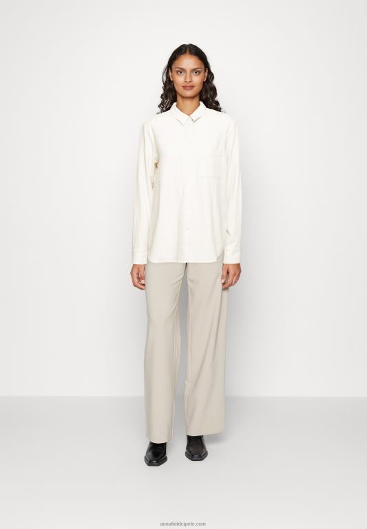 žene bluza od mješavine lana bluza s gumbima bež Anna Field 20N84680 - Slika 2