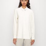 žene bluza od mješavine lana bluza s gumbima bež Anna Field 20N84680