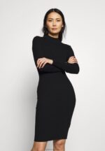 žene crew ausschnitt bodycon ripp mini strickkleid haljina na pomak crna Anna Field 20N84204