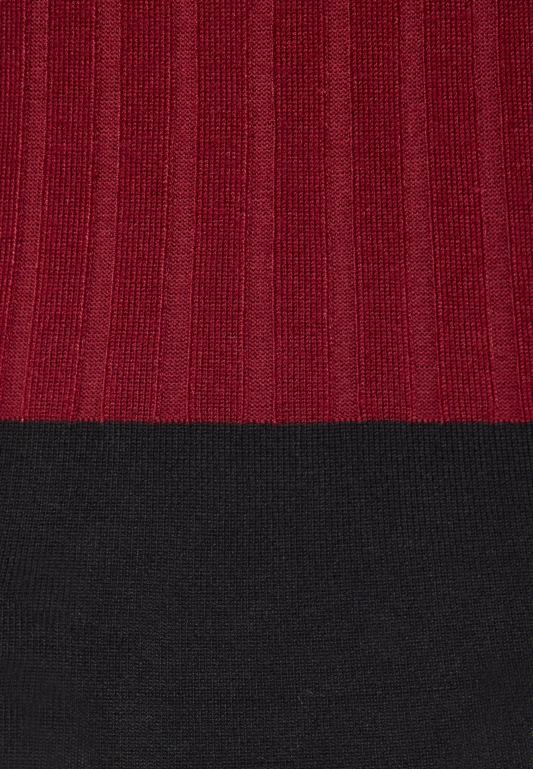 žene crew ausschnitt ripp top bodycon mini strickkleid haljina na pomak tamnocrvena/crna Anna Field 20N84217 - Slika 3