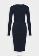 žene crew ausschnitt ripp top bodycon mini strickkleid pomaknuta haljina tamnoplava Anna Field 20N84205 - Slika 7