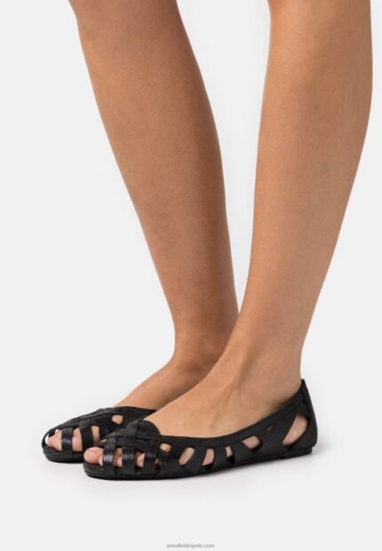 žene kožne peeptoe baletne cipele crne Anna Field 20N842148