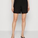 žene lanene kratke hlače crne Anna Field 20N84858