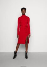 žene rollkragen ripp mini strickkleid mit grtel džemper haljina crvena Anna Field 20N84232