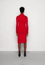 žene rollkragen ripp mini strickkleid mit grtel džemper haljina crvena Anna Field 20N84232 - Slika 3