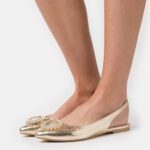 žene slingback baletne cipele zlatne Anna Field 20N842185