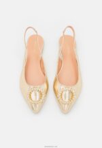 žene slingback baletne cipele zlatne Anna Field 20N842185 - Slika 6