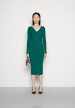 žene v ausschnitt midi strickkleid pomaknuta haljina uz tijelo zelena Anna Field 20N84196 - Slika 2