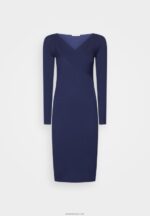 žene v ausschnitt tamnoplava midi strickkleid pomaknuta haljina uz tijelo Anna Field 20N84214