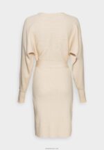 žene wrap v ausschnitt mini strickkleid mit grtel shift dress off white Anna Field 20N84203 - Slika 2